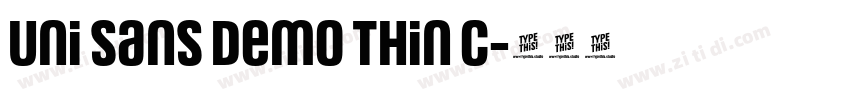 uni sans demo thin c字体转换
